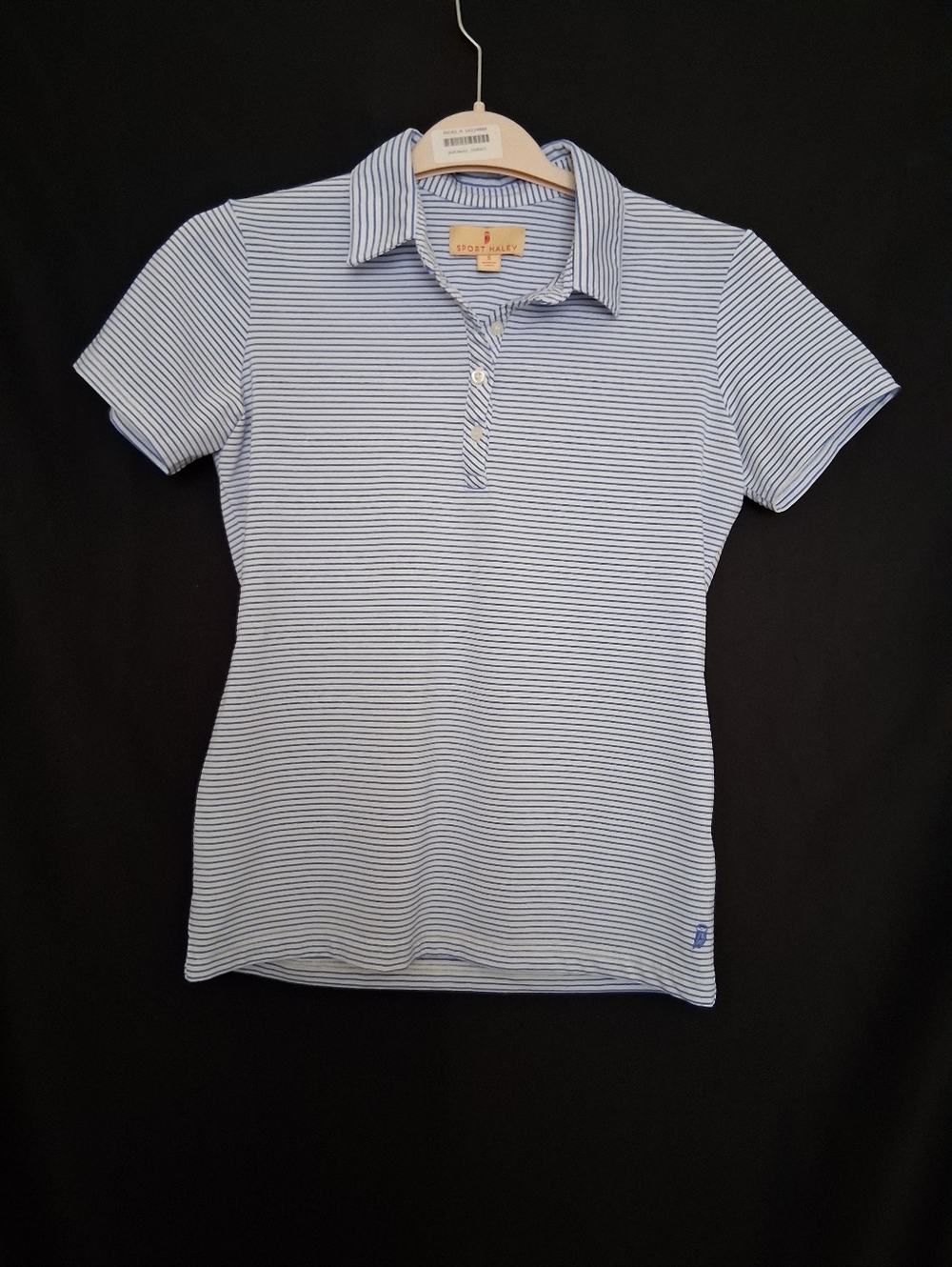 Sport Haley Blue & White Striped Polo